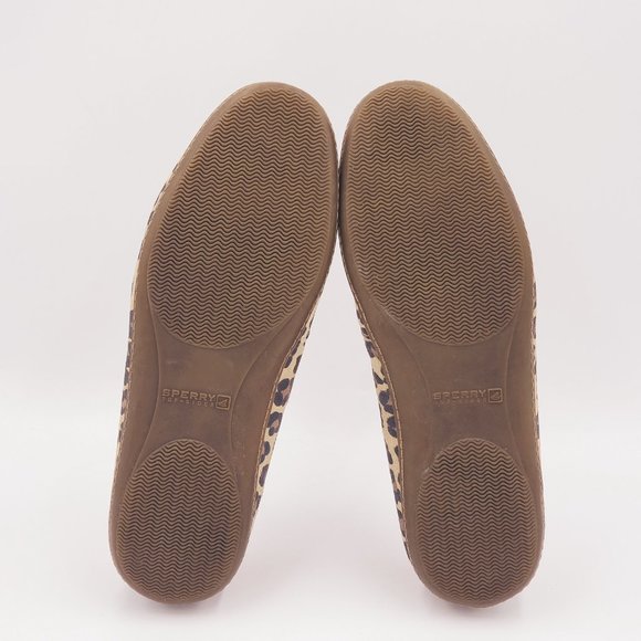 Sperry Leopard print Red Flats A864 - Picture 6 of 7
